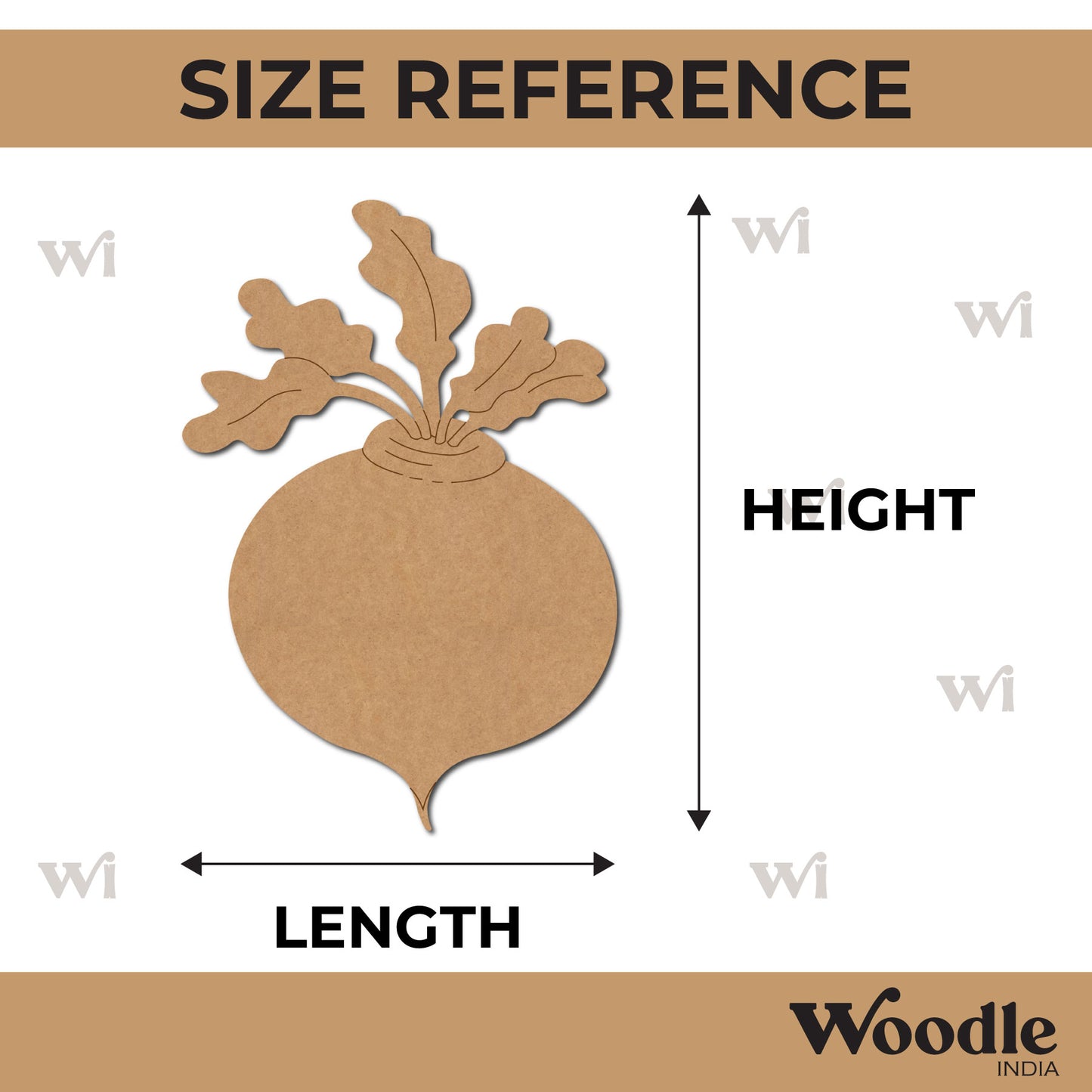 Turnip Pre Marked MDF Design 1