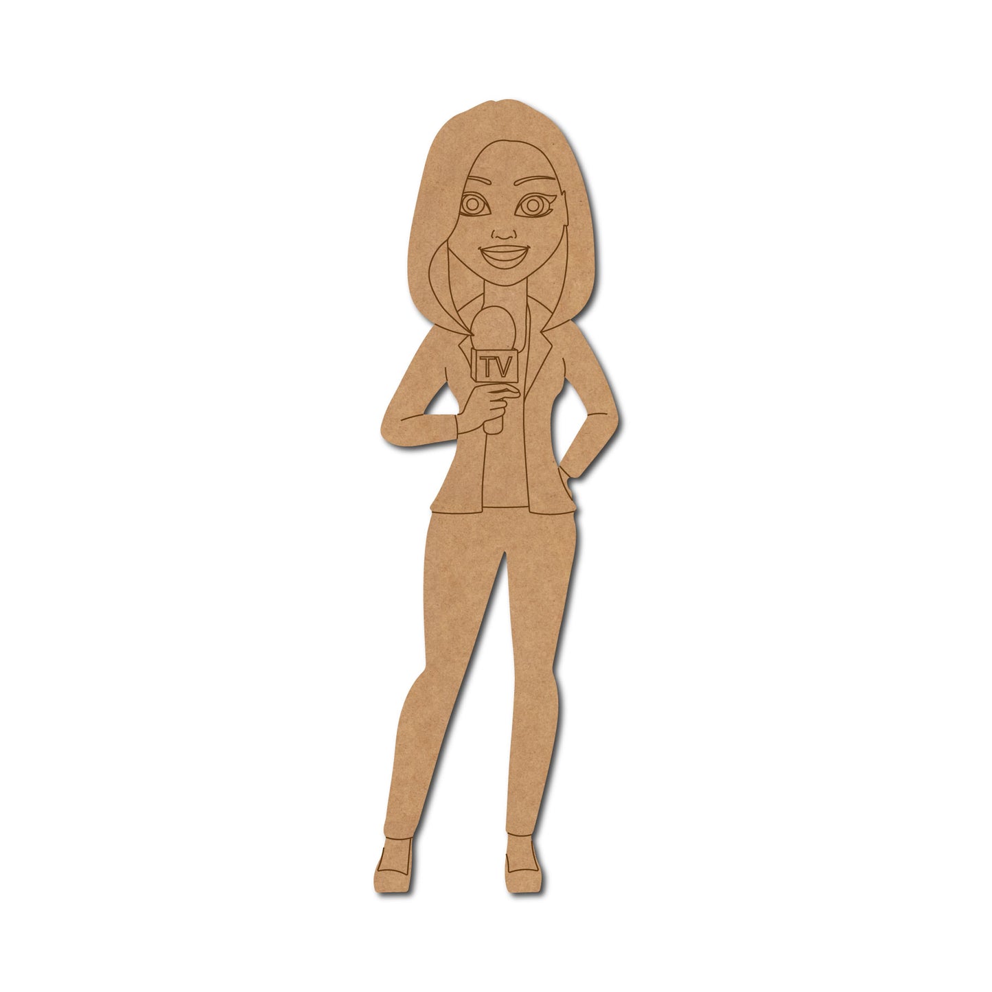 Tv Reporter Pre Marked MDF Design 1