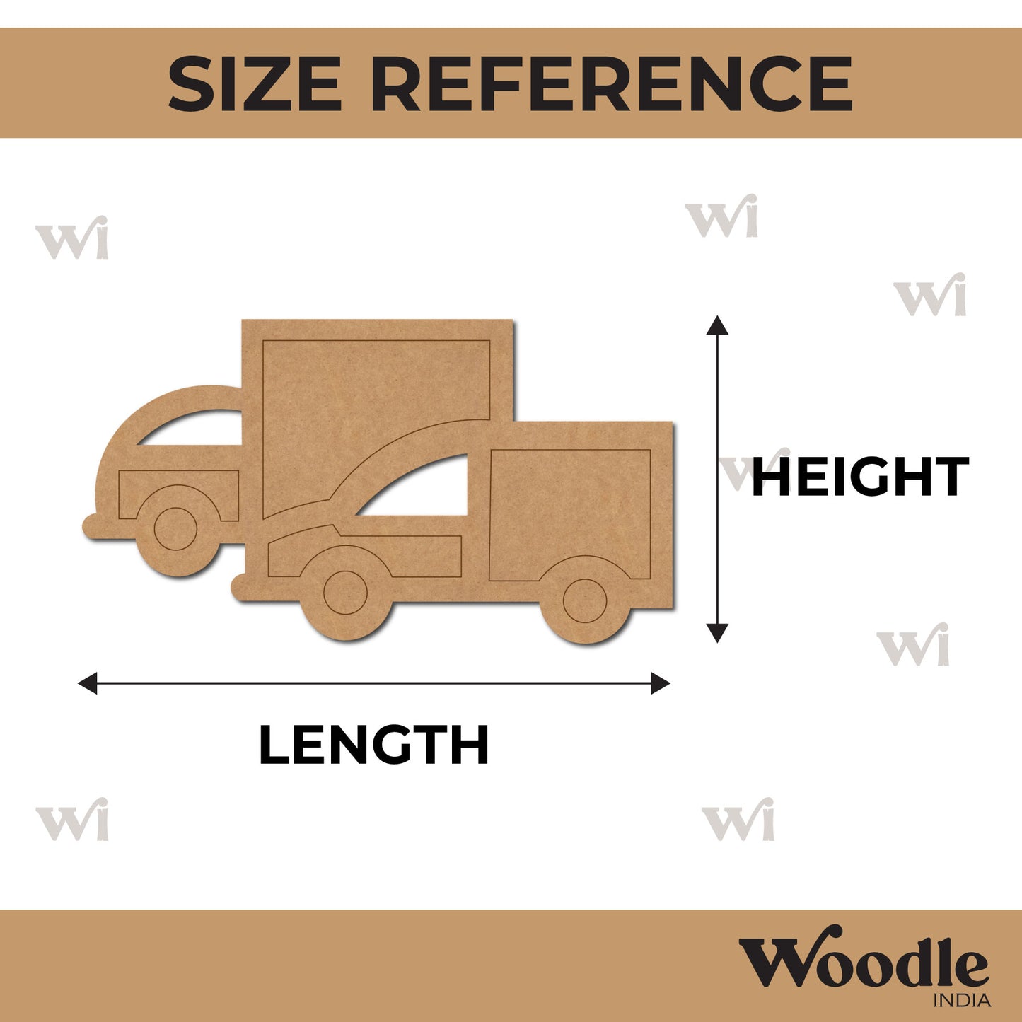Two Trucks Pre Marked MDF Design 1