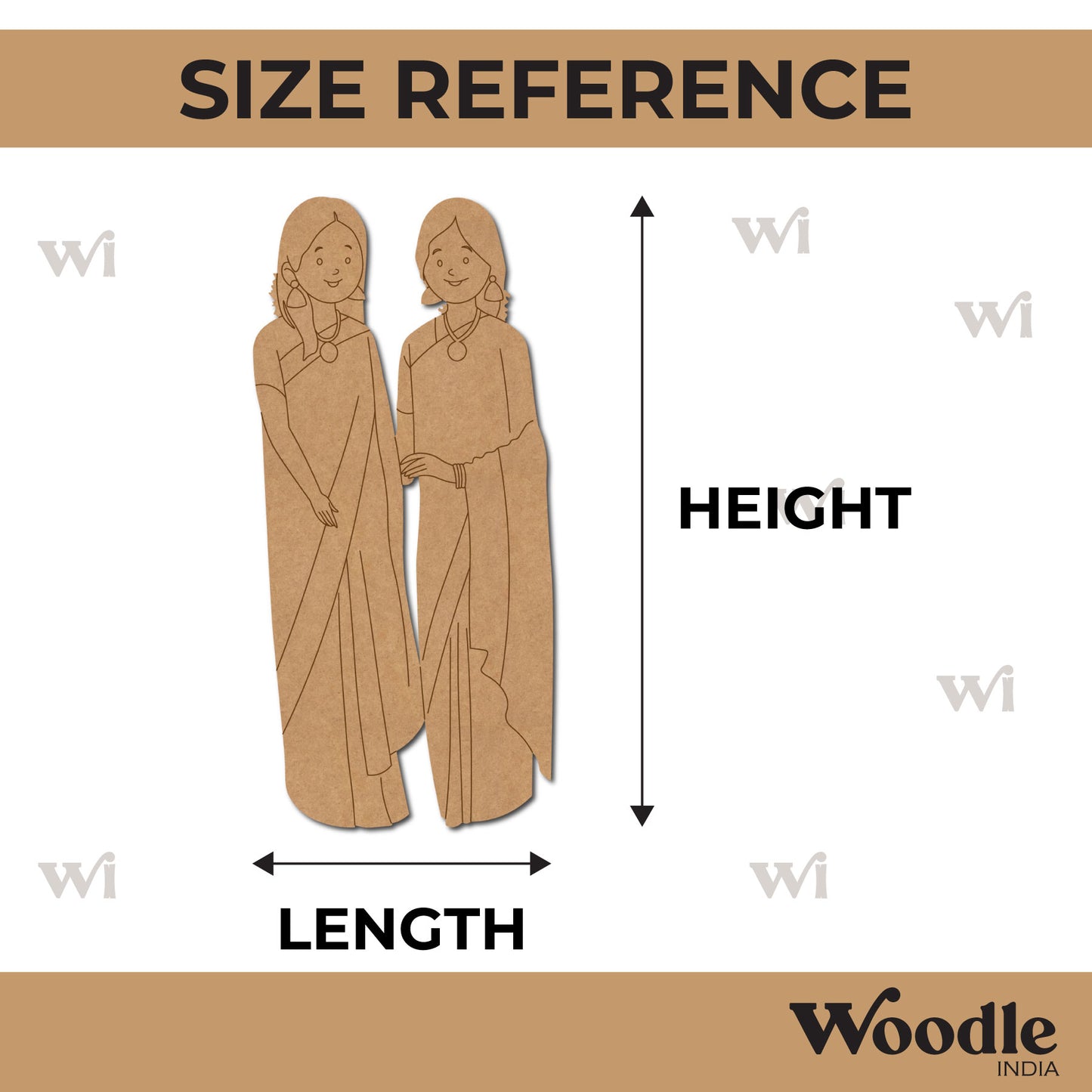 Two Women Pre Marked MDF Design 1