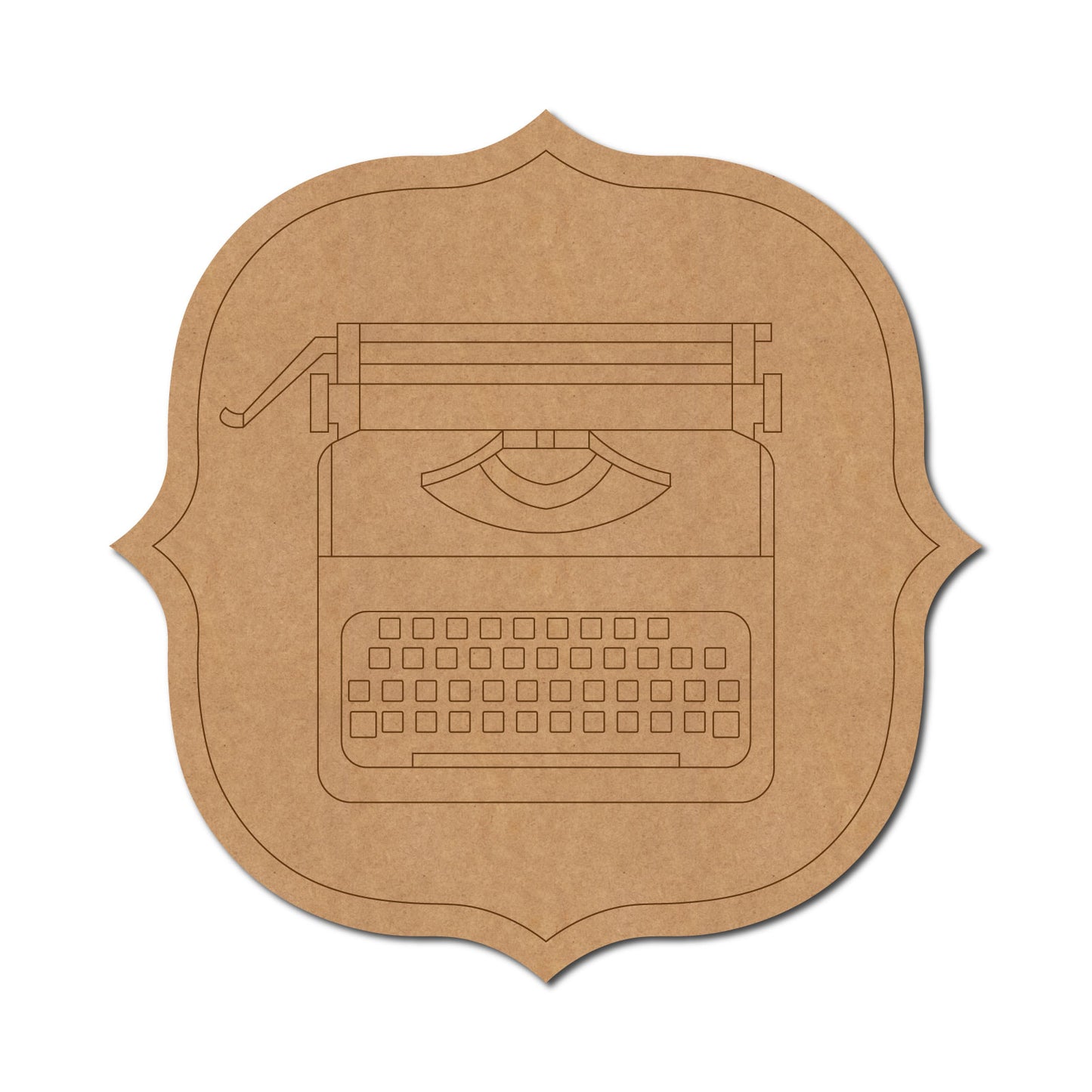 Typewriter Pre Marked Base MDF Design 1