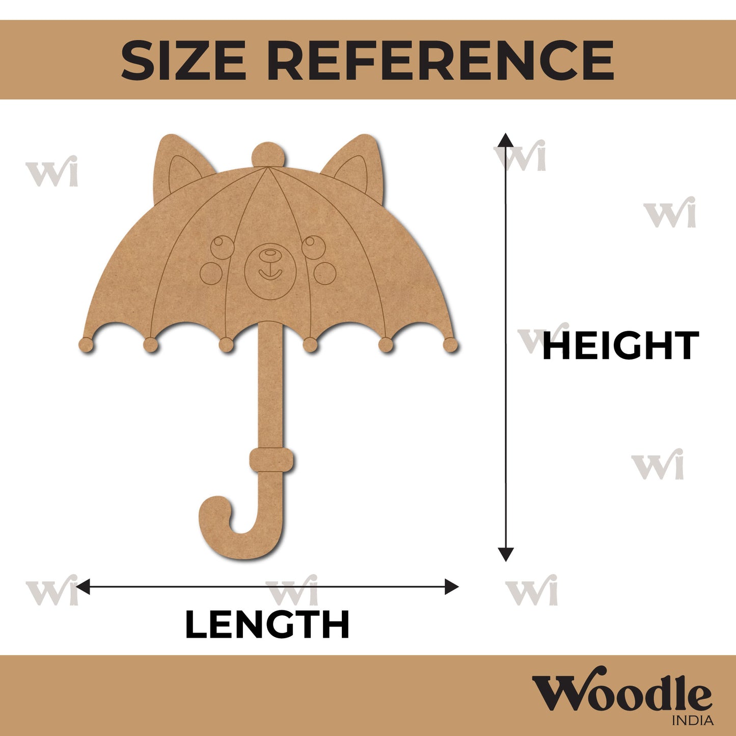 Umbrella Pre Marked MDF Design 1