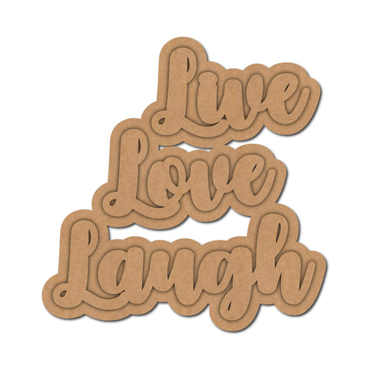 Live Love Laugh Two Layered Fridge Magnet MDF Design