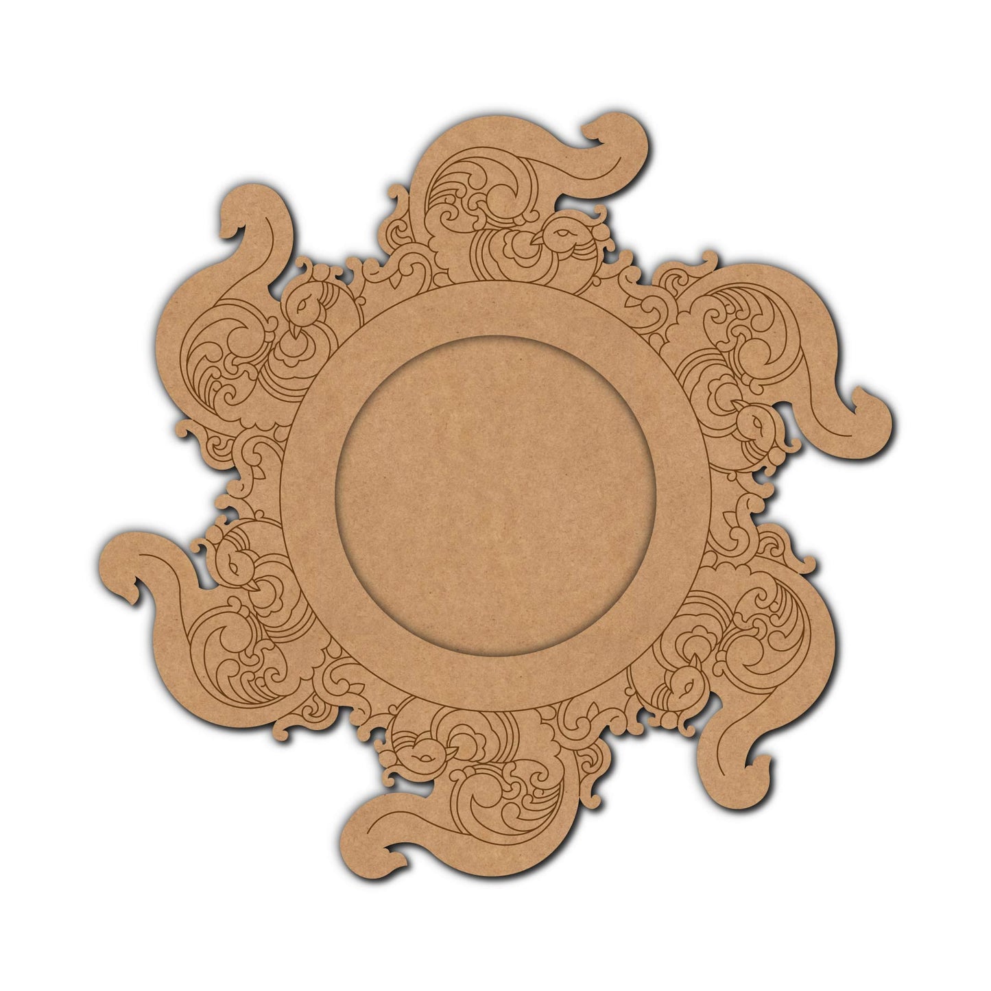 Peacock Diya Tealight Holder Pre Marked MDF Design 2
