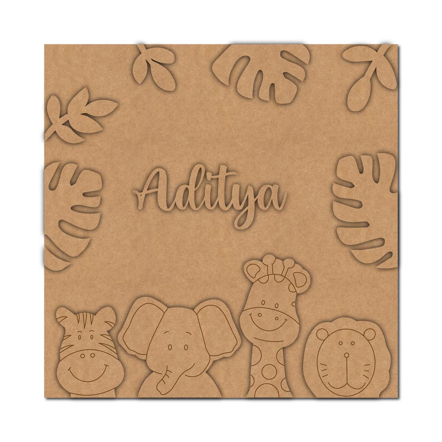 Jungle Theme Nameplate MDF Design 2