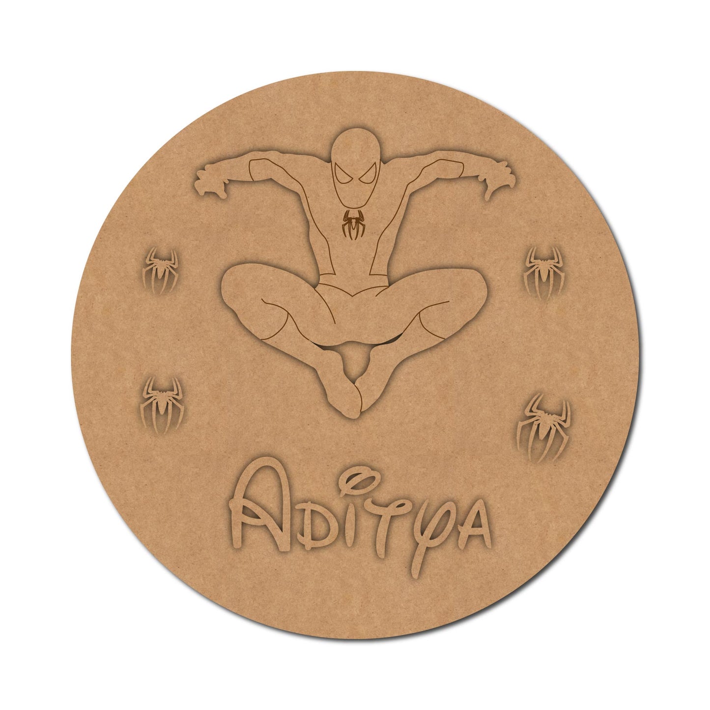 Spiderman Nameplate MDF Design