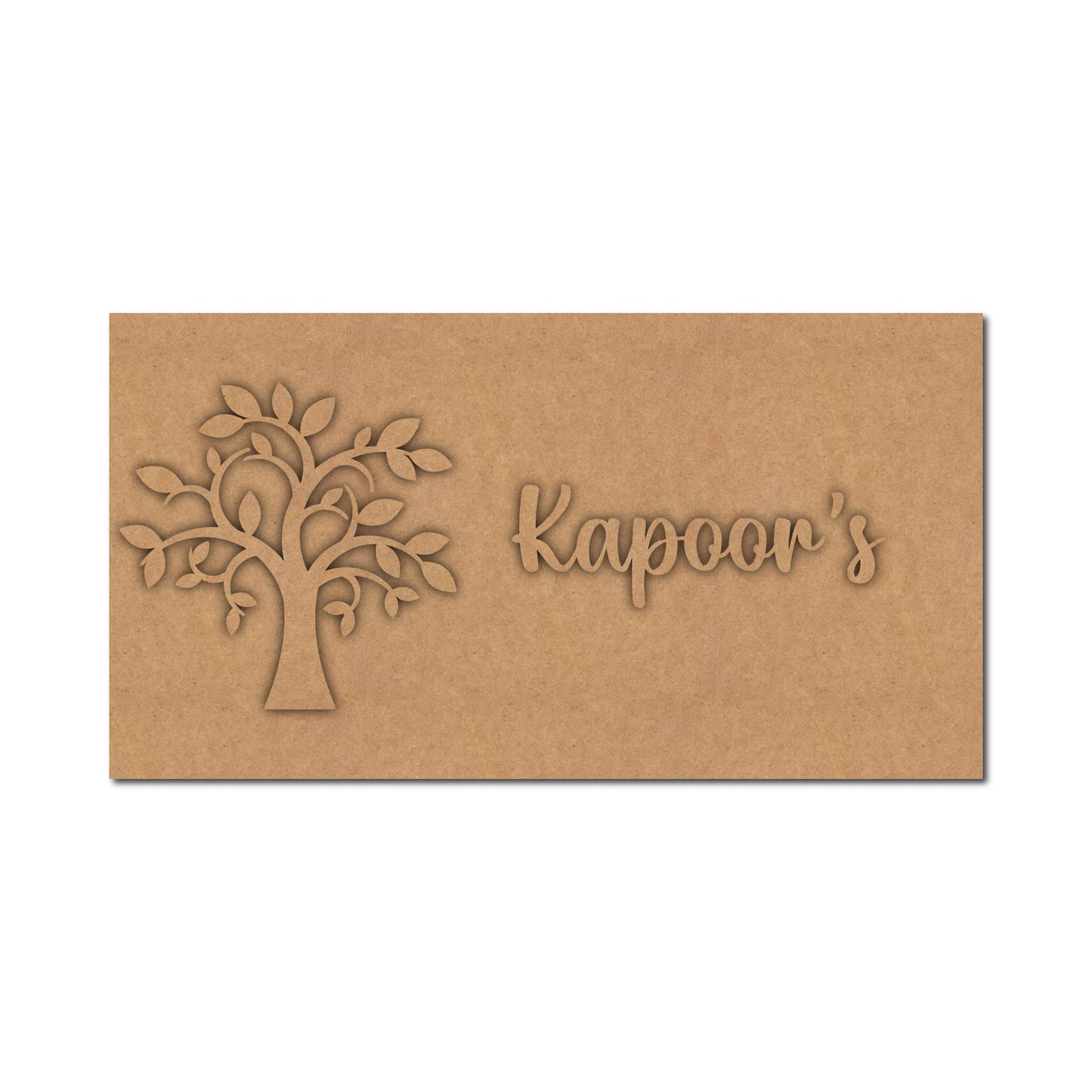Tree Nameplate MDF Design