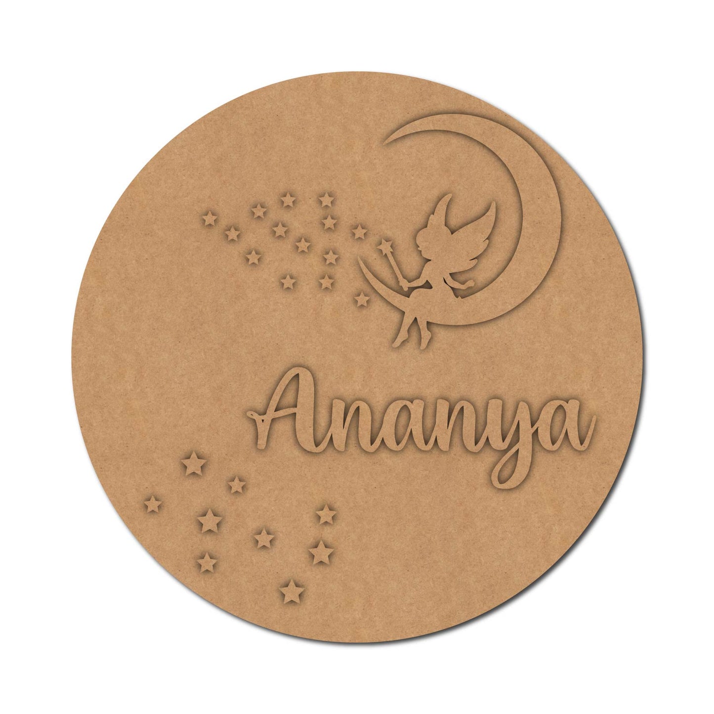 Fairy Nameplate MDF Design