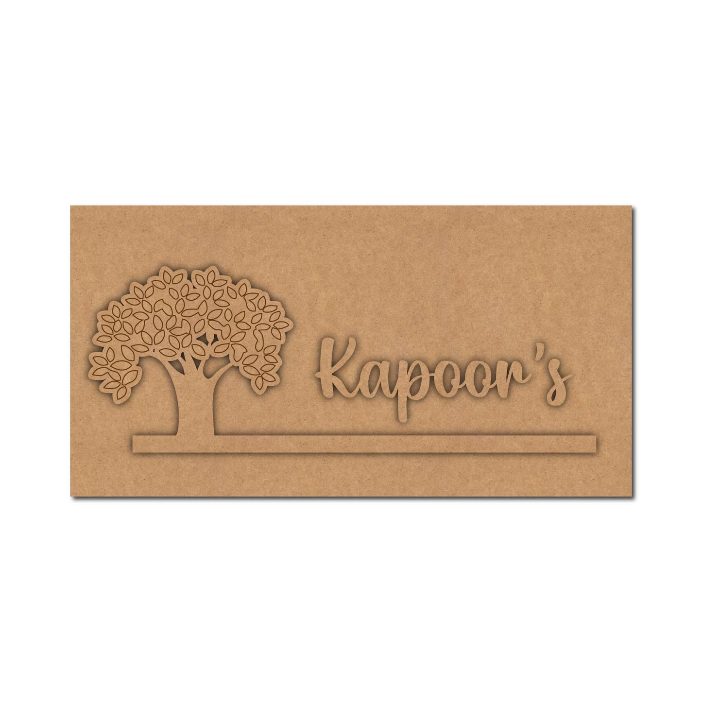 Tree Nameplate MDF Design 2