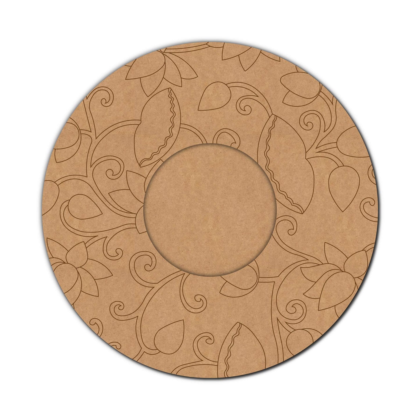 Lotus Diya Tealight Holder Pre Marked MDF Design 1