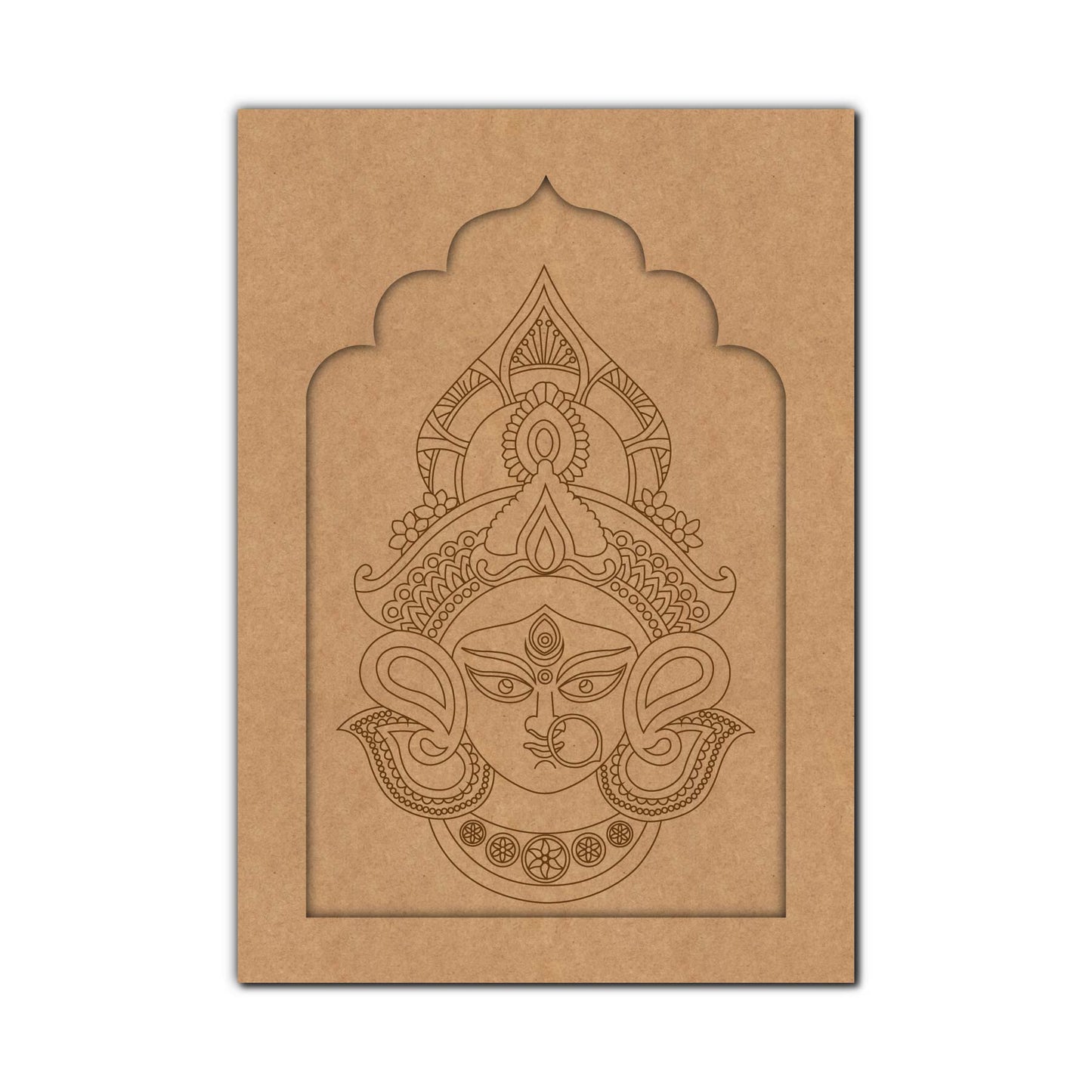 Durga Maa Jharokha Pre Marked MDF Design 2