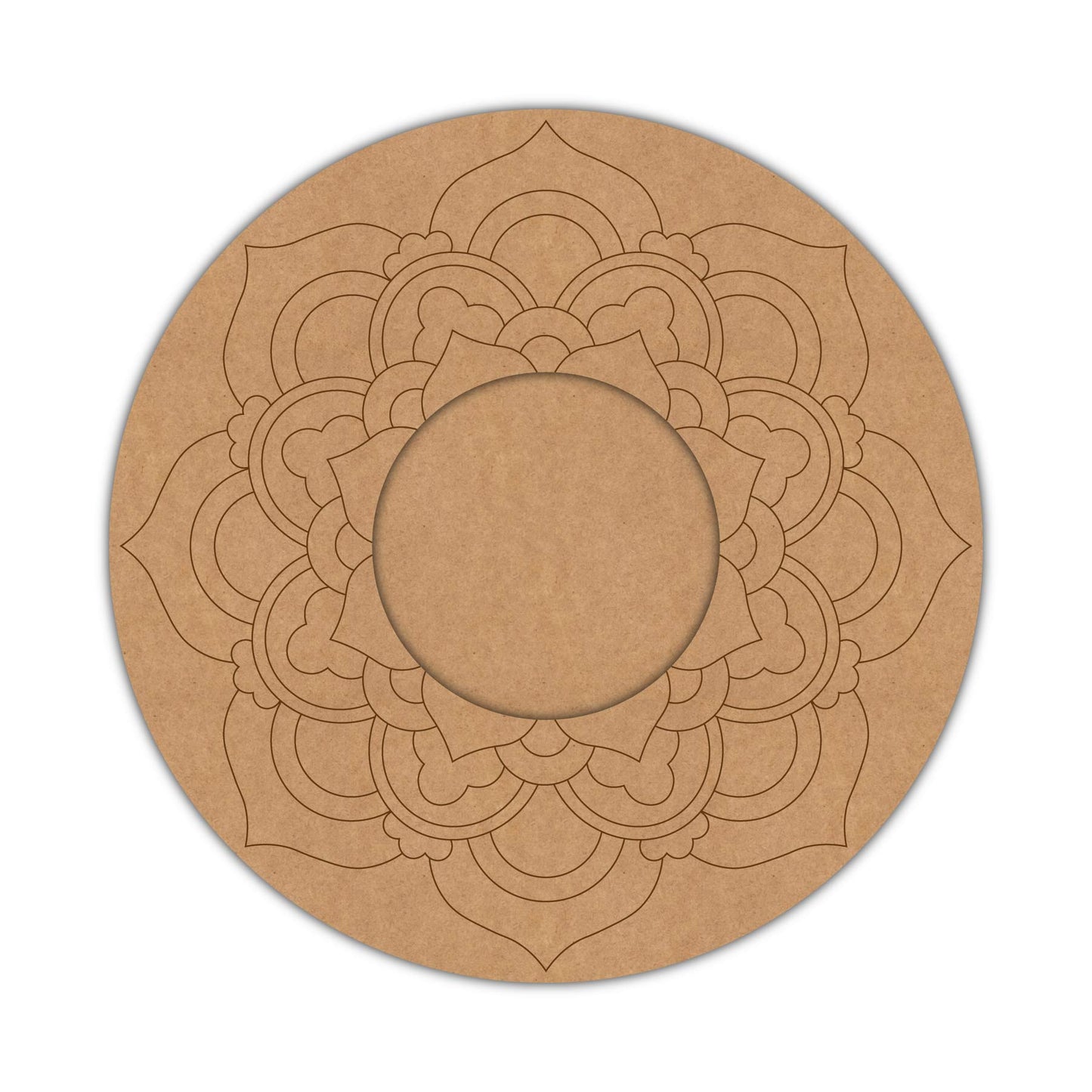 Mandala Diya Tealight Holder Pre Marked MDF Design 2