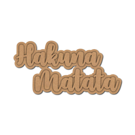 Hakuna Matata Two-Layered Fridge Magnet MDF Design