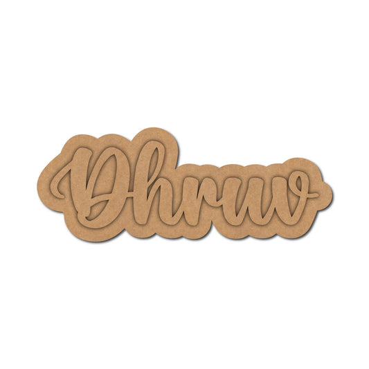 Custom Name Two Layered Magnet MDF Design