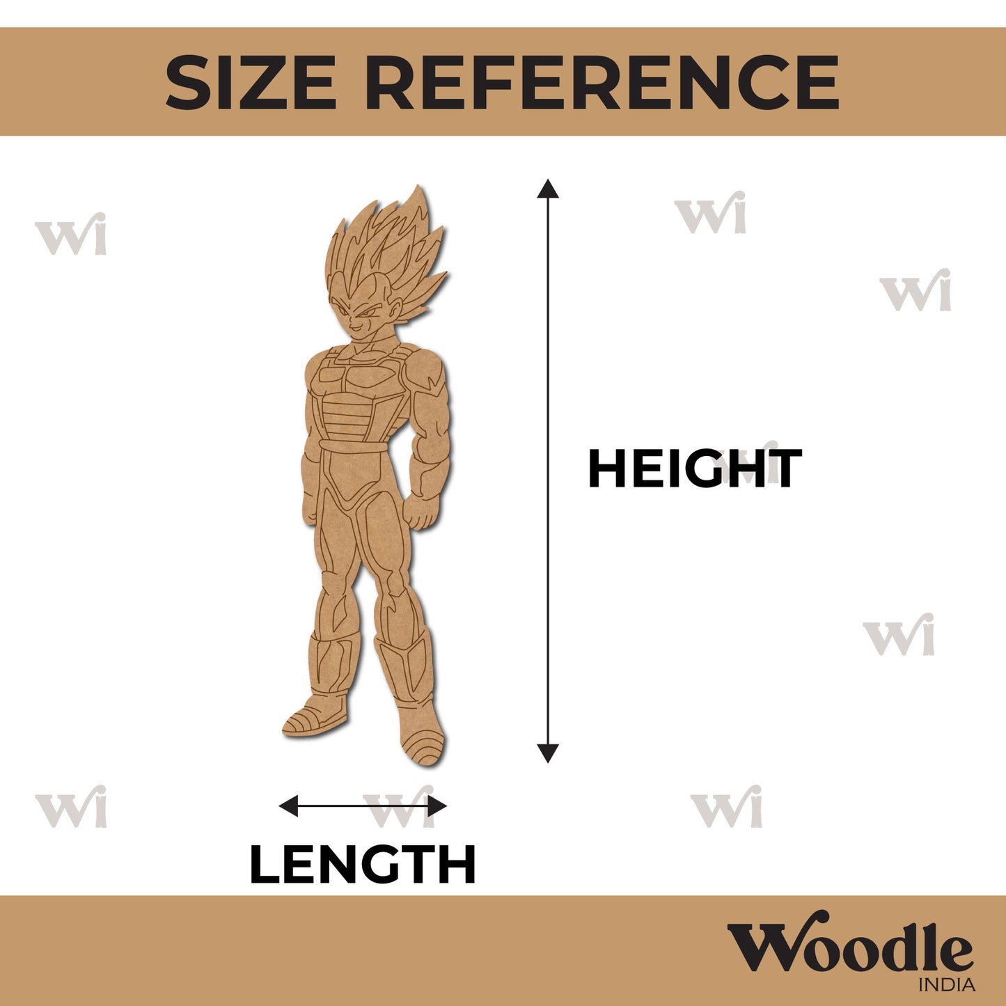 Vegeta Warrior Pre Marked MDF Design 1