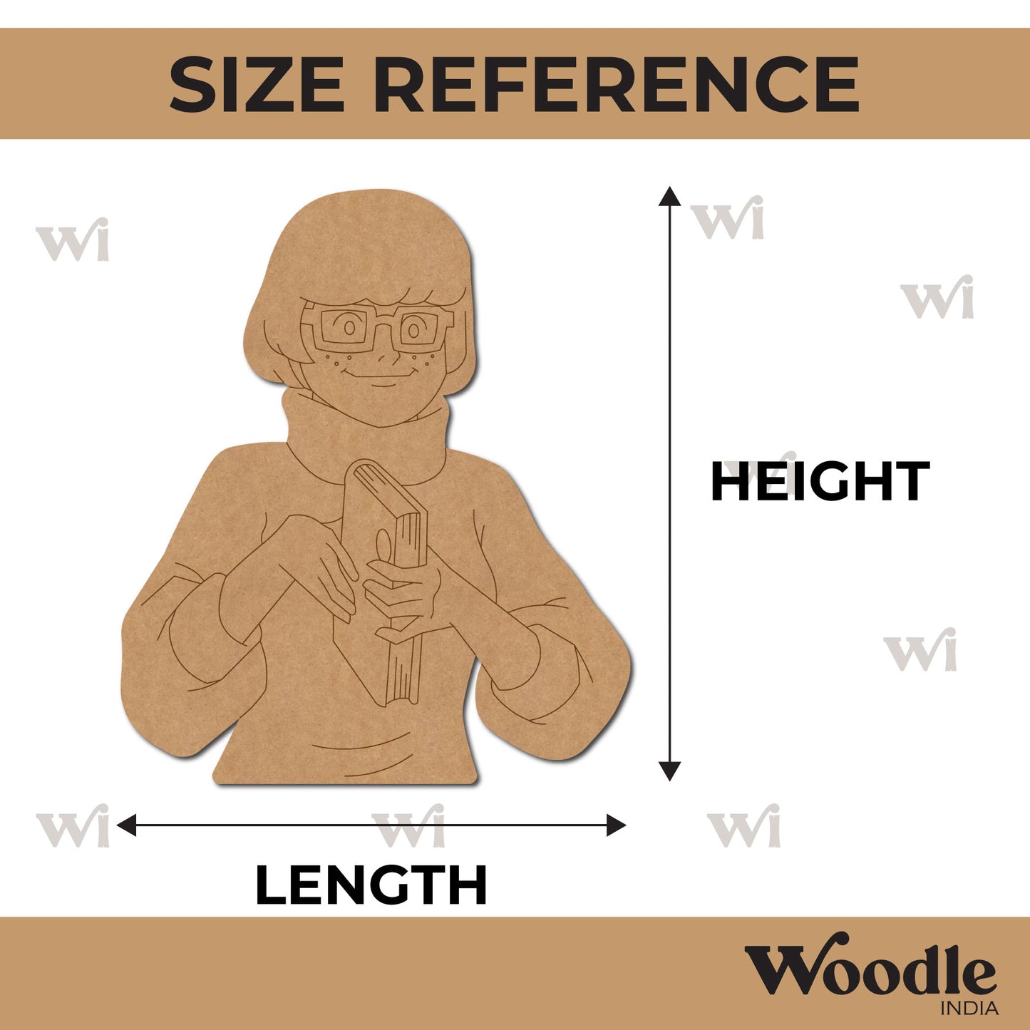 Velma Girl Scooby Doo Cartoon Pre Marked MDF Design 1