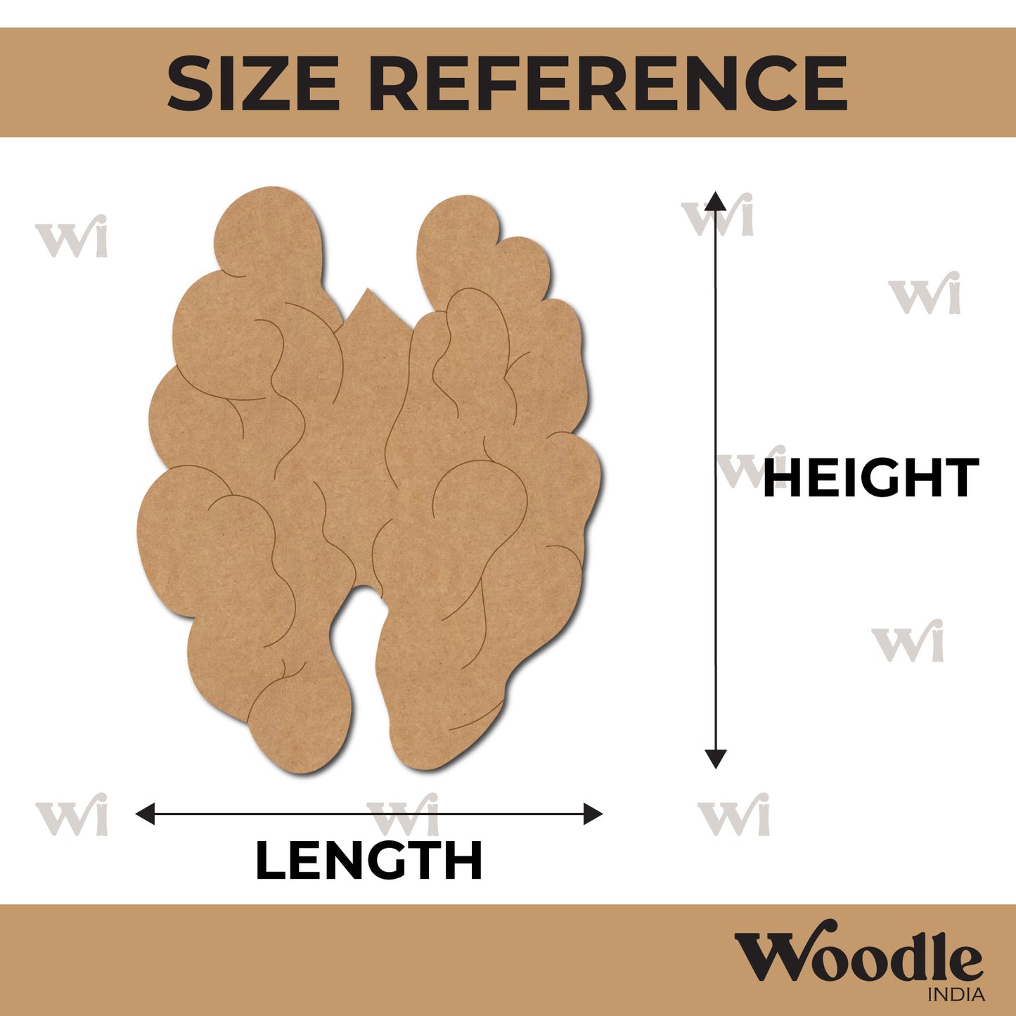 Walnut Pre Marked MDF Design 1