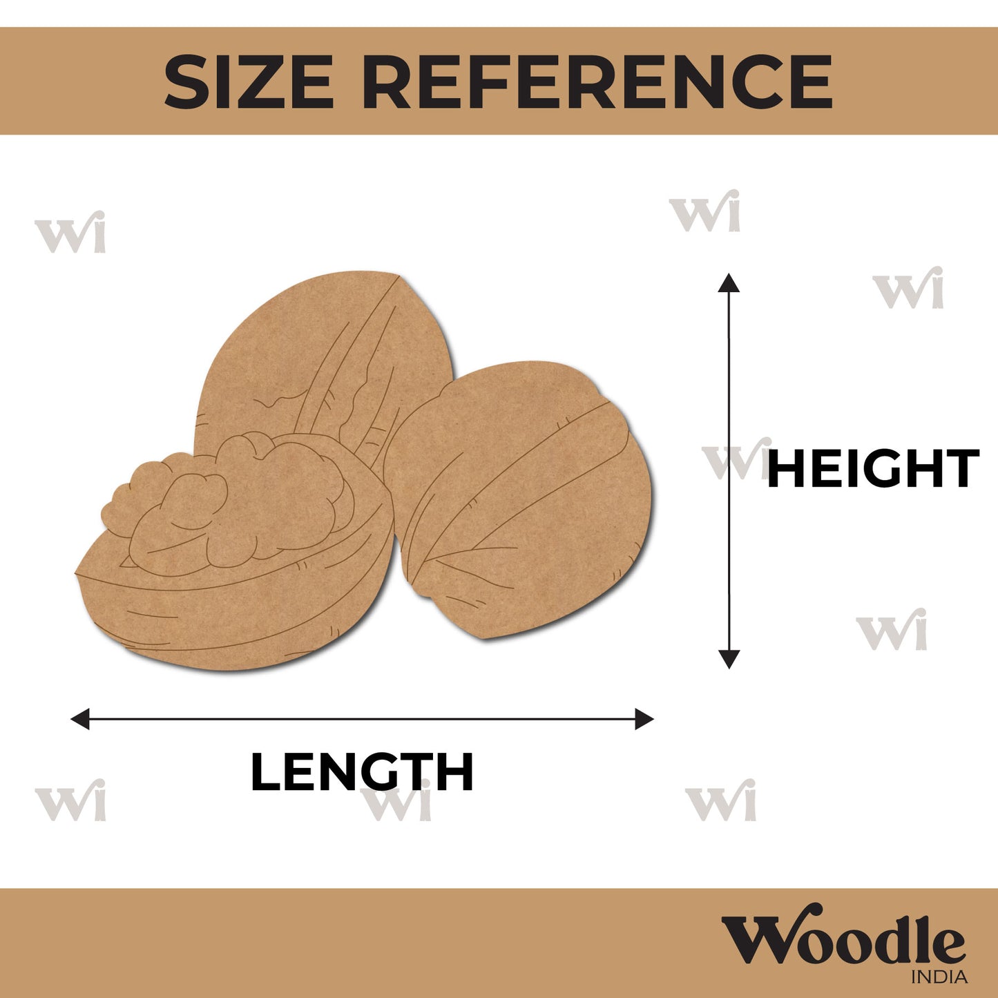 Walnuts Pre Marked MDF Design 1