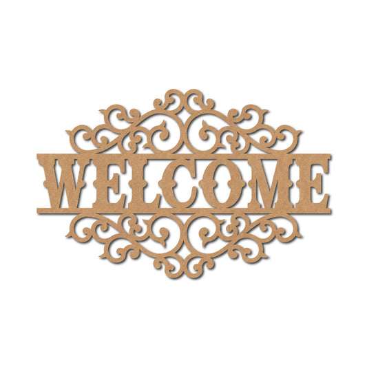 Welcome Base Cutout MDF Design