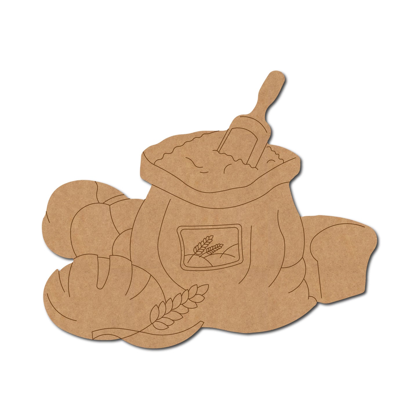 Wheat Flour Sack Pre Marked MDF Design 1