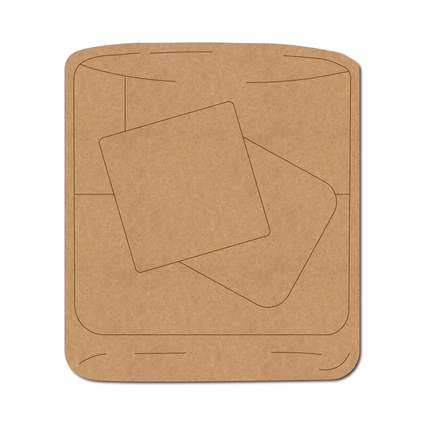 Whiskey Glass Pre Marked MDF Design 1