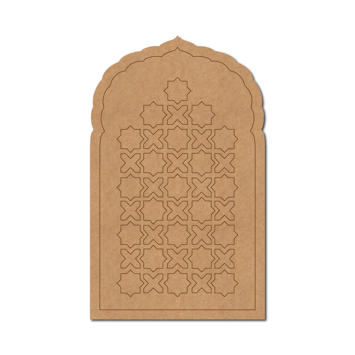 Window Pattern Mehrab Pre Marked MDF Design 1
