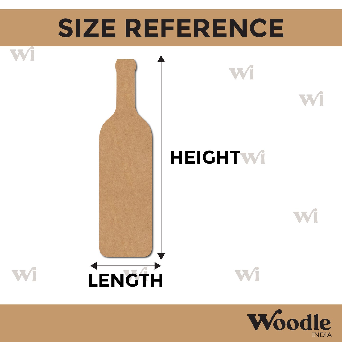 Wine Bottle Cutout MDF Design 1