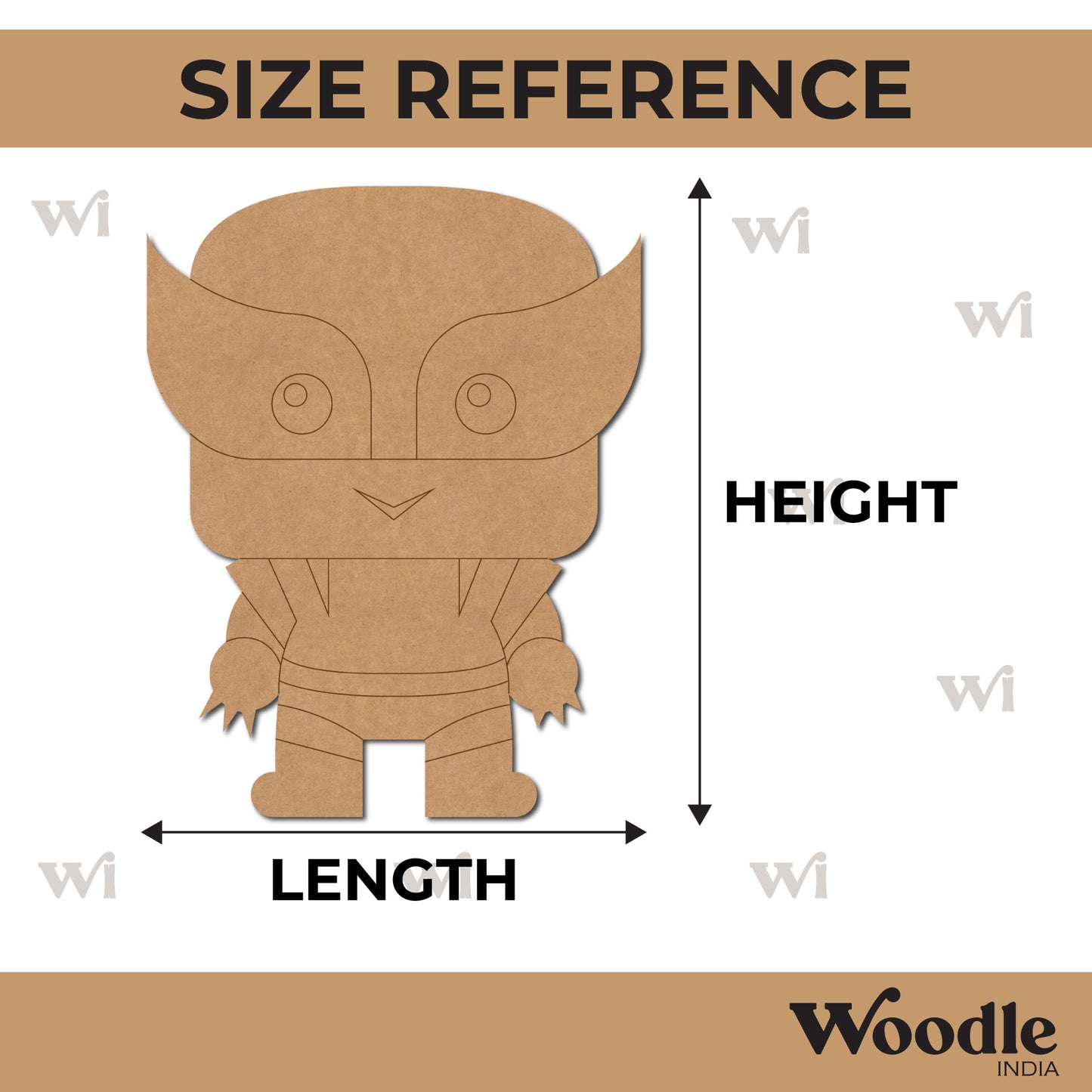 Wolverine Cartoon Pre Marked MDF Design 1