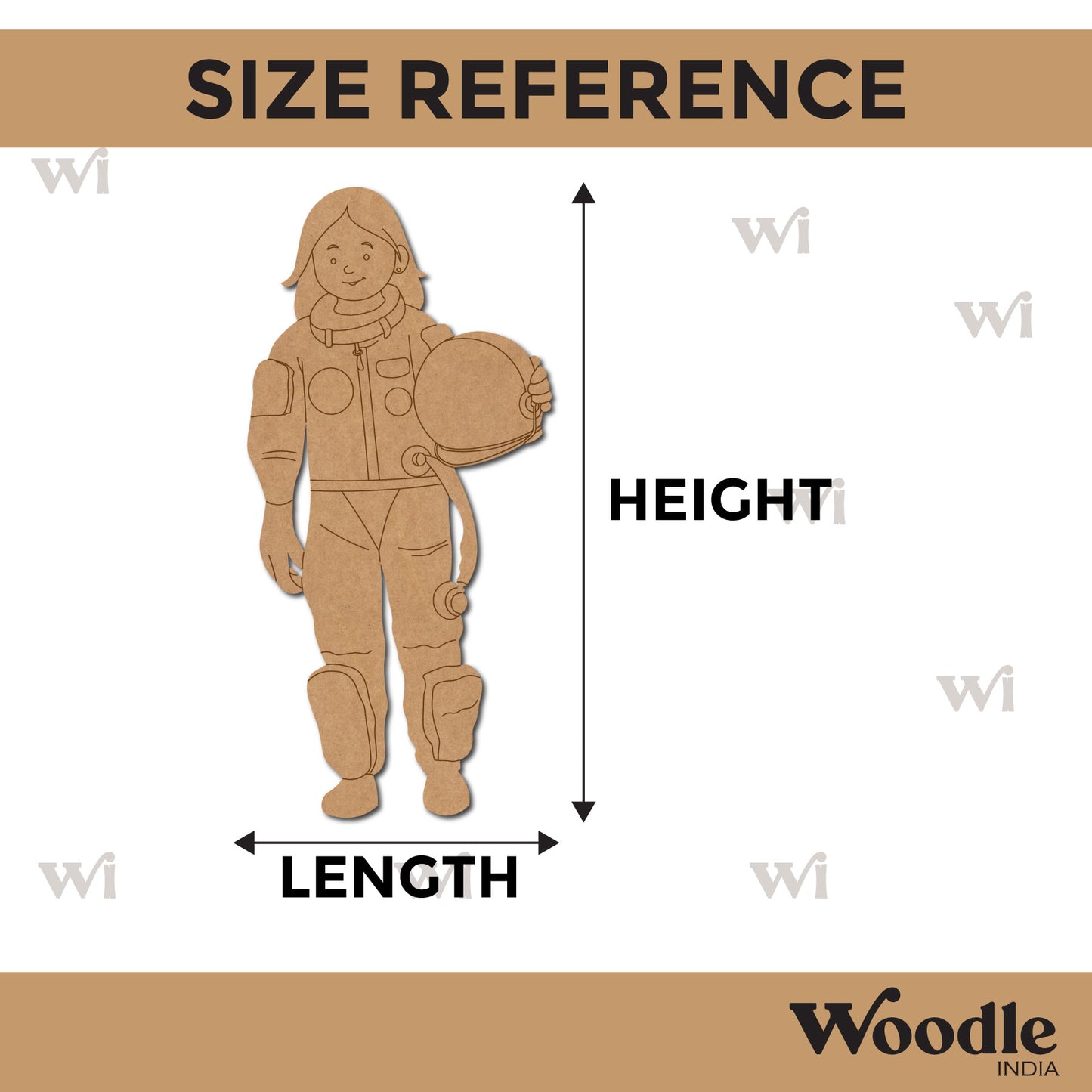 Woman Astronaut Pre Marked MDF Design 1