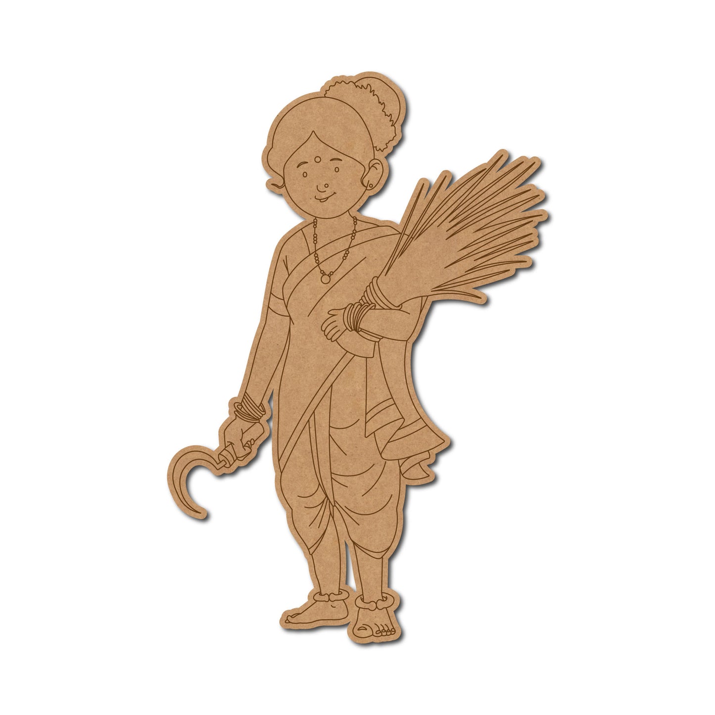 Woman Farmer Pre Marked MDF Design 1
