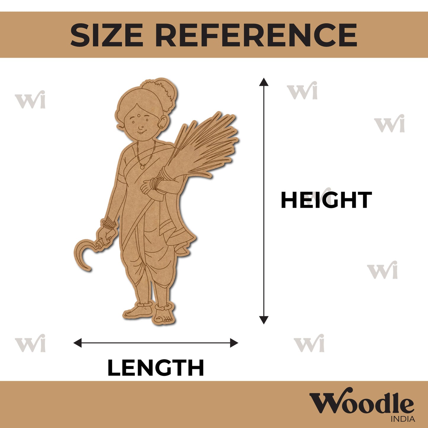 Woman Farmer Pre Marked MDF Design 1