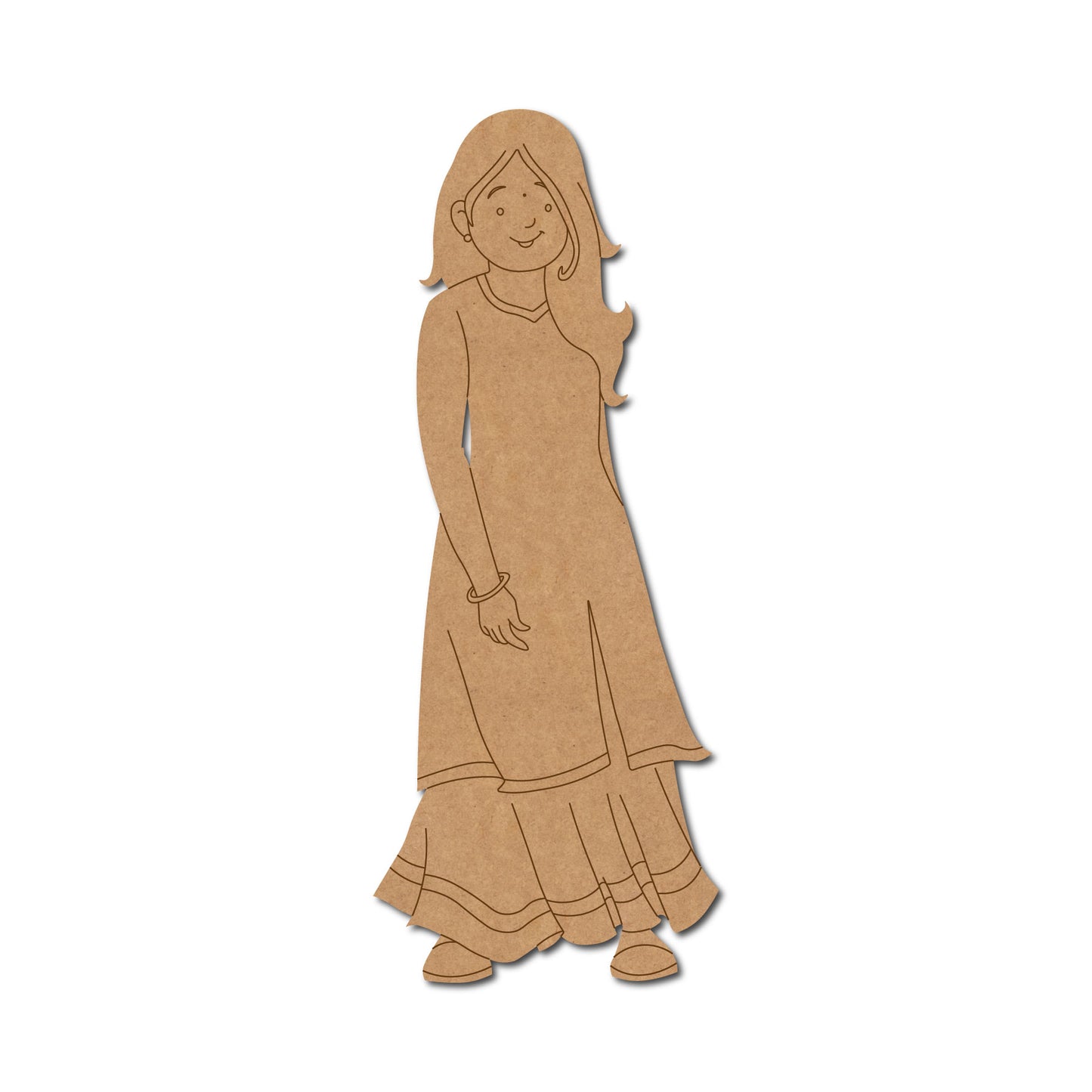 Woman In Kurti Pre Marked MDF Design 1