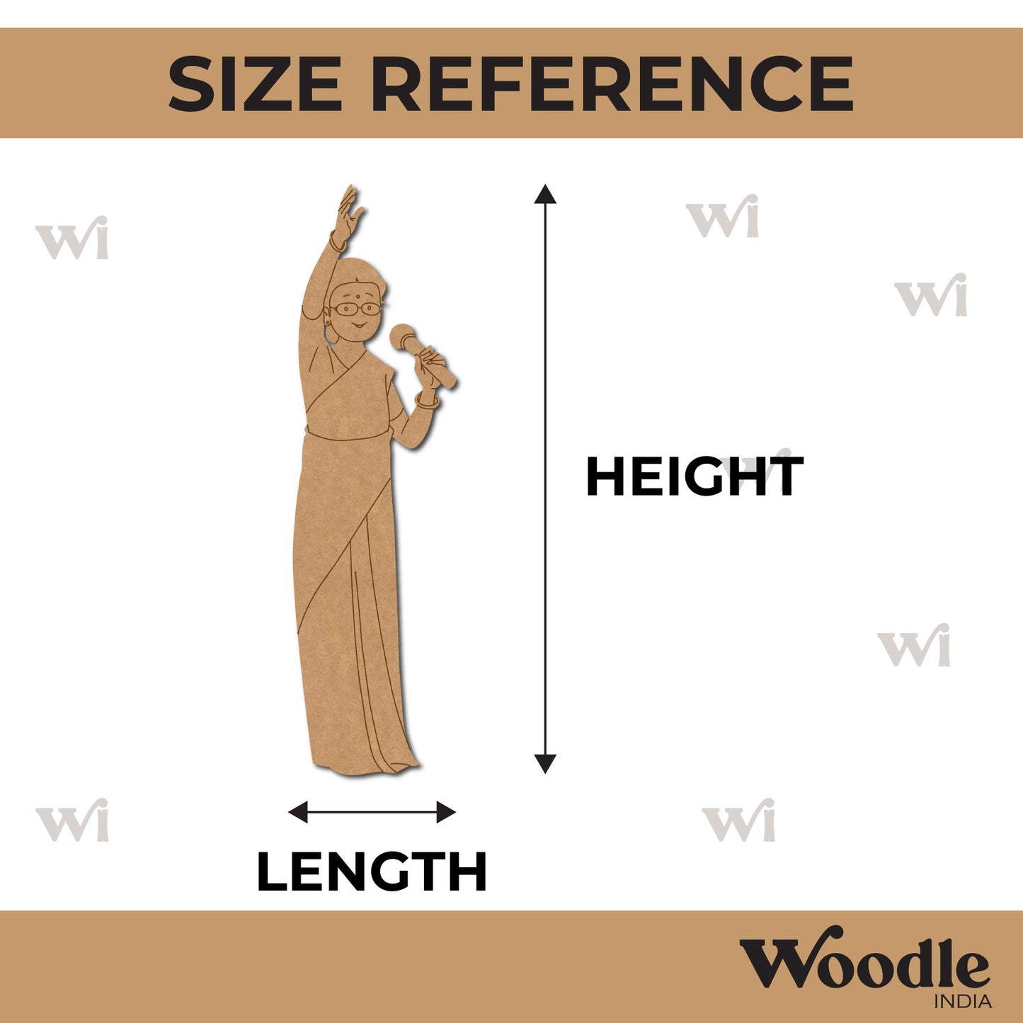 Woman Politician Pre Marked MDF Design 2