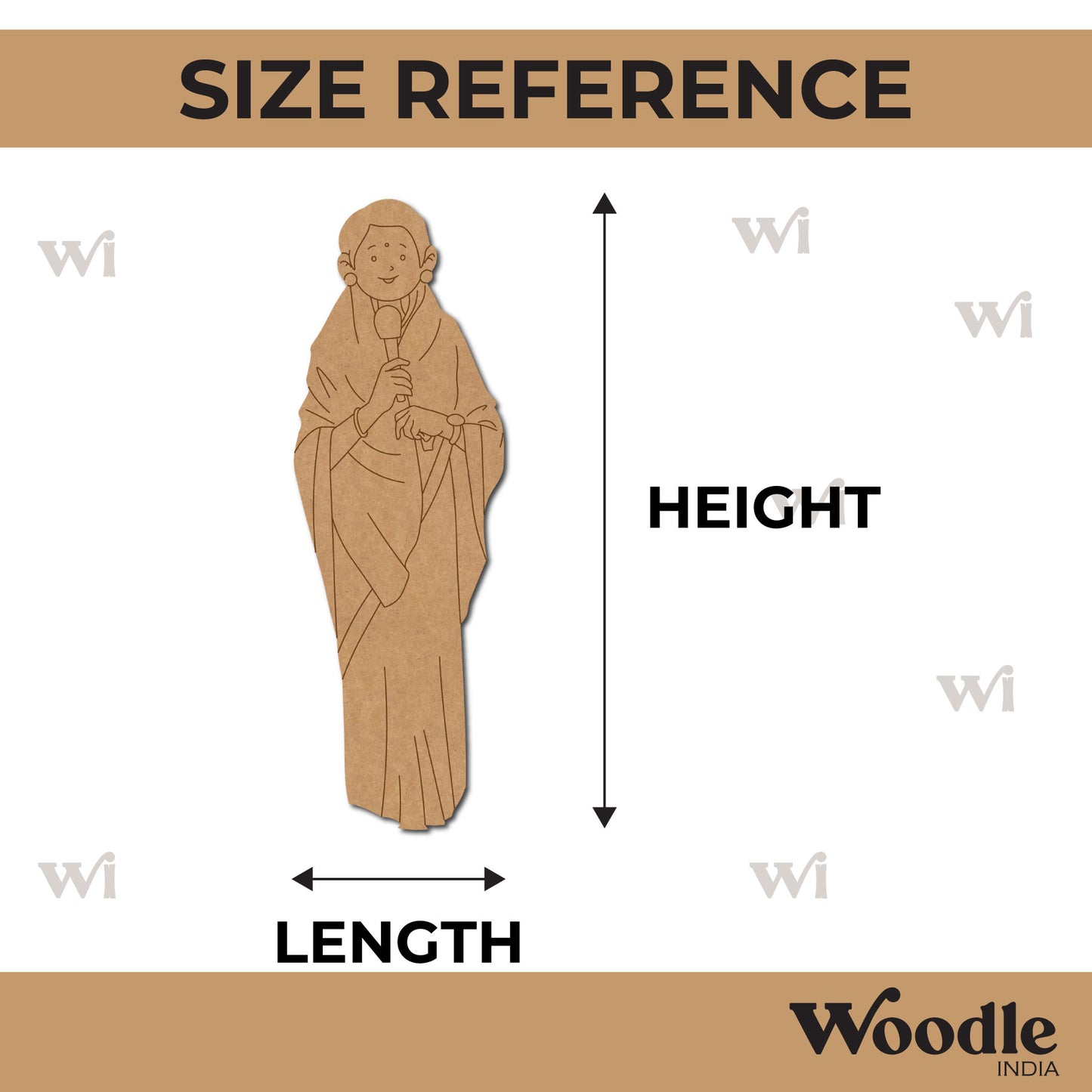 Woman Singer Pre Marked MDF Design 4