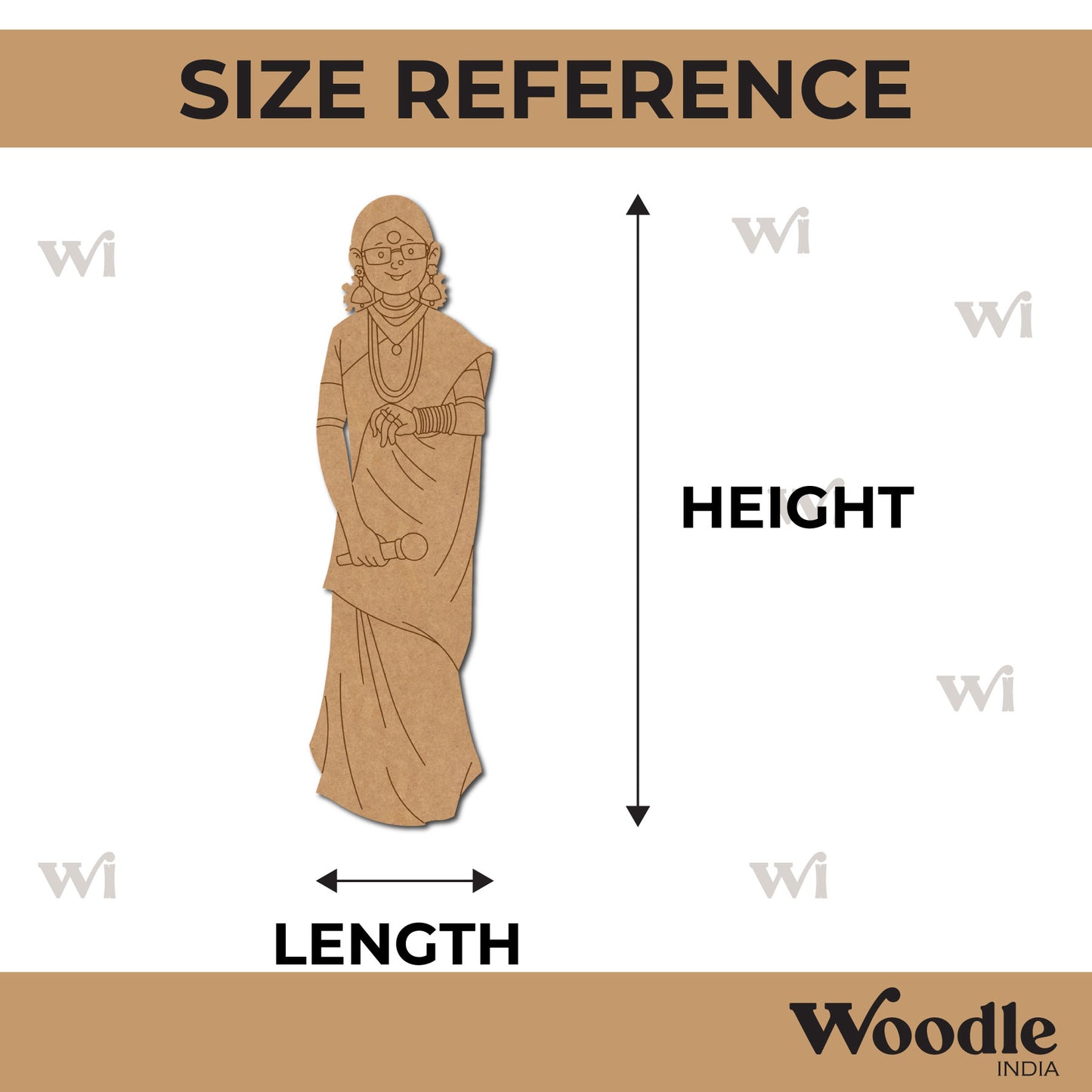 Woman With Mic Pre Marked MDF Design 1
