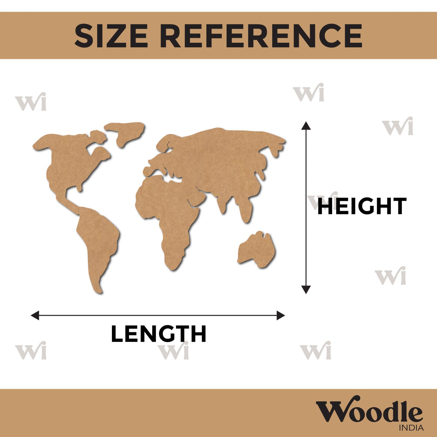 World Map MDF Design 1
