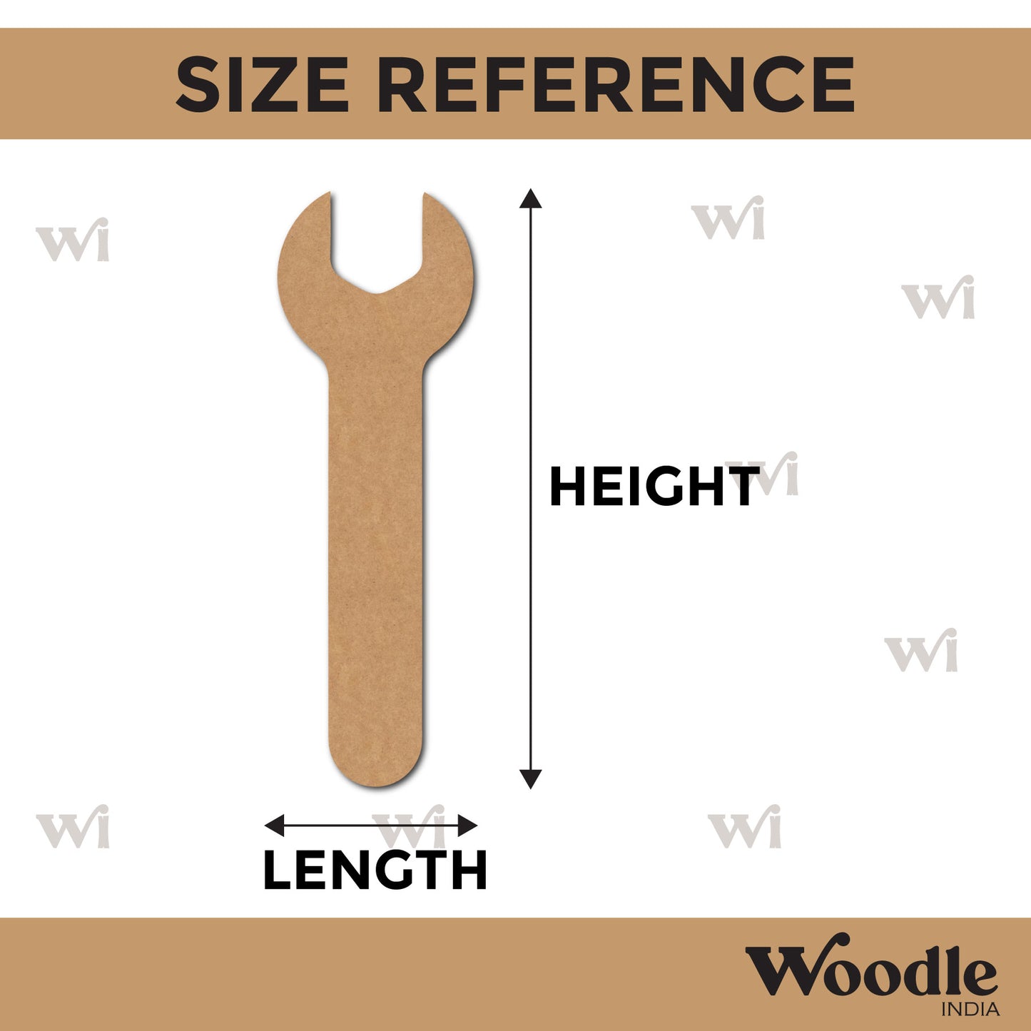Wrench Tool Cutout MDF Design 1