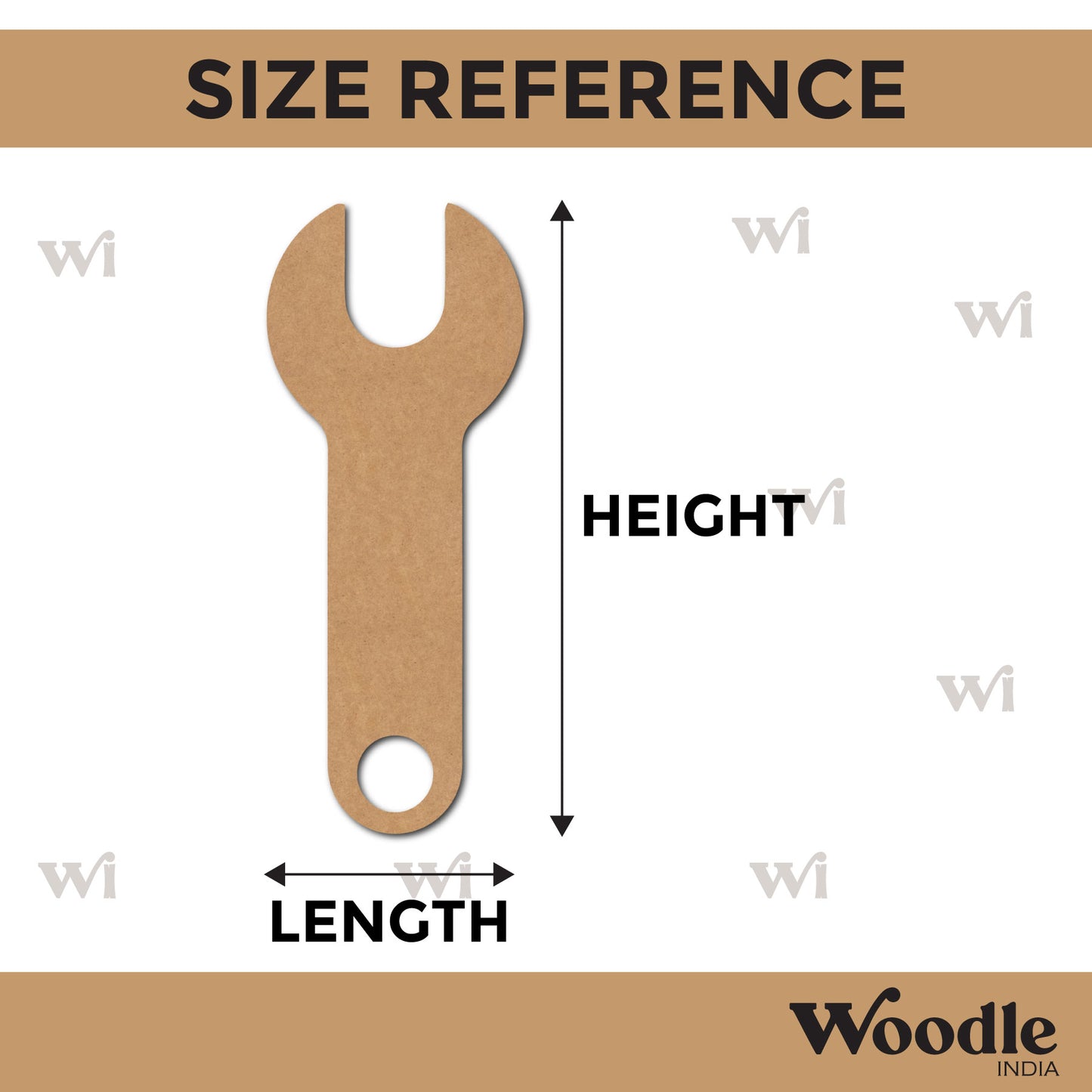 Wrench Tool Cutout MDF Design 2