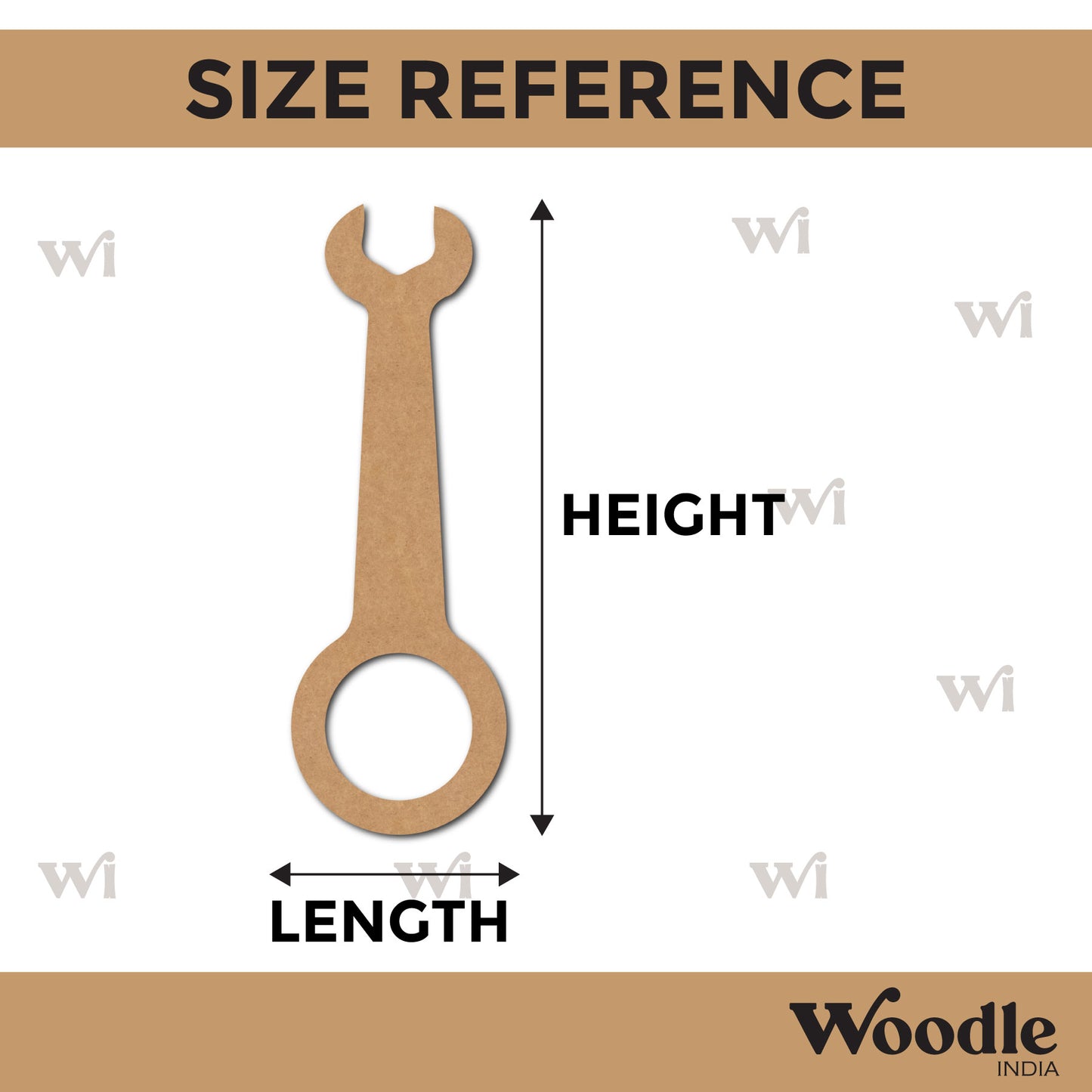 Wrench Tool Cutout MDF Design 4