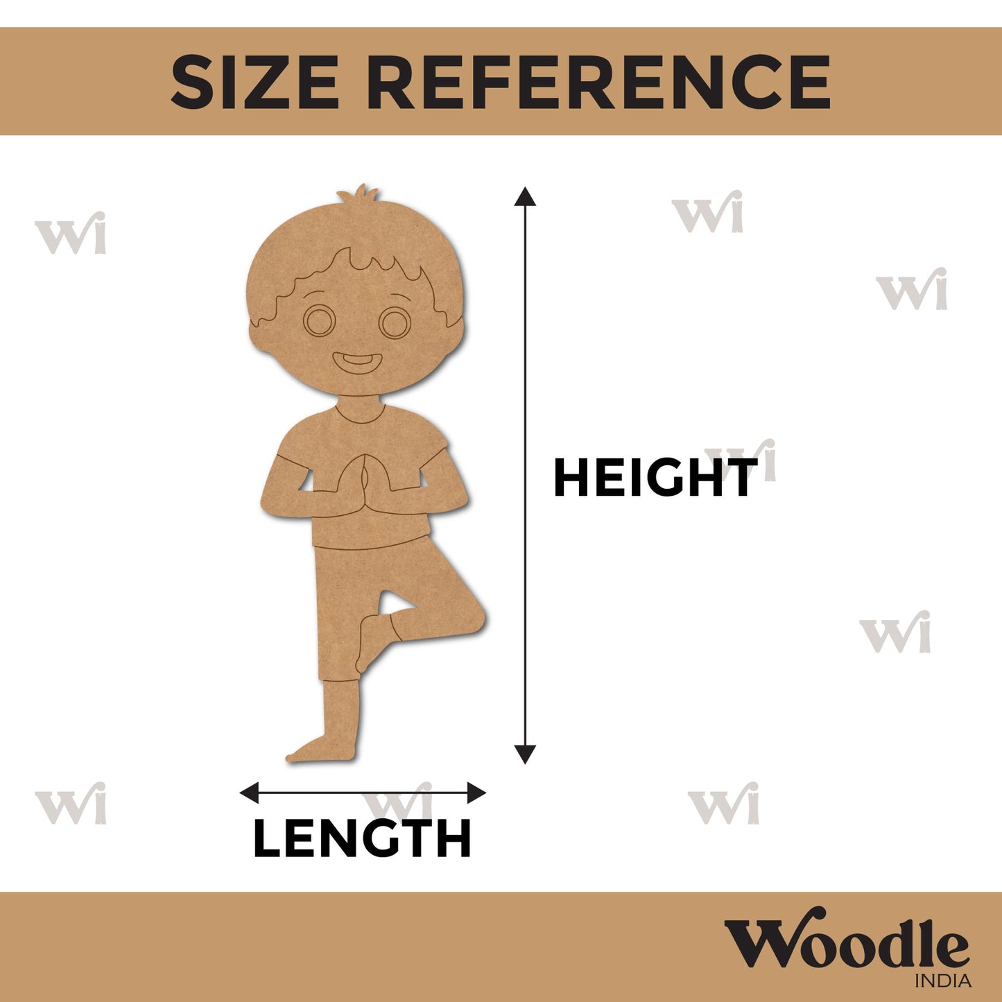 Yoga Boy Pre Marked MDF Design 1