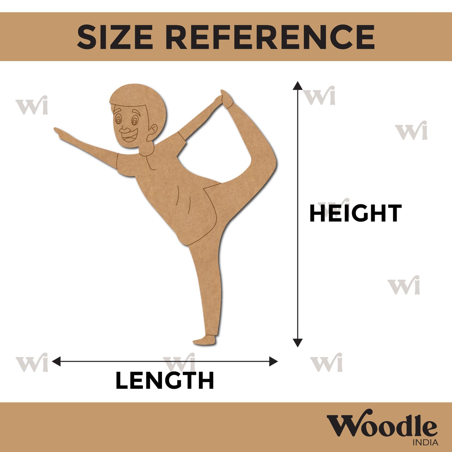 Yoga Man Pre Marked MDF Design 6