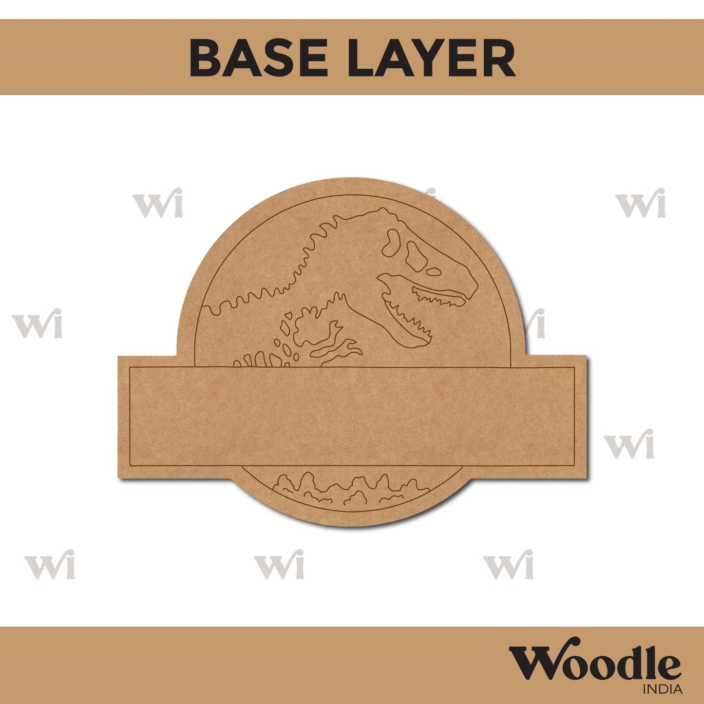 Jurassic Park Themed Nameplate MDF Design