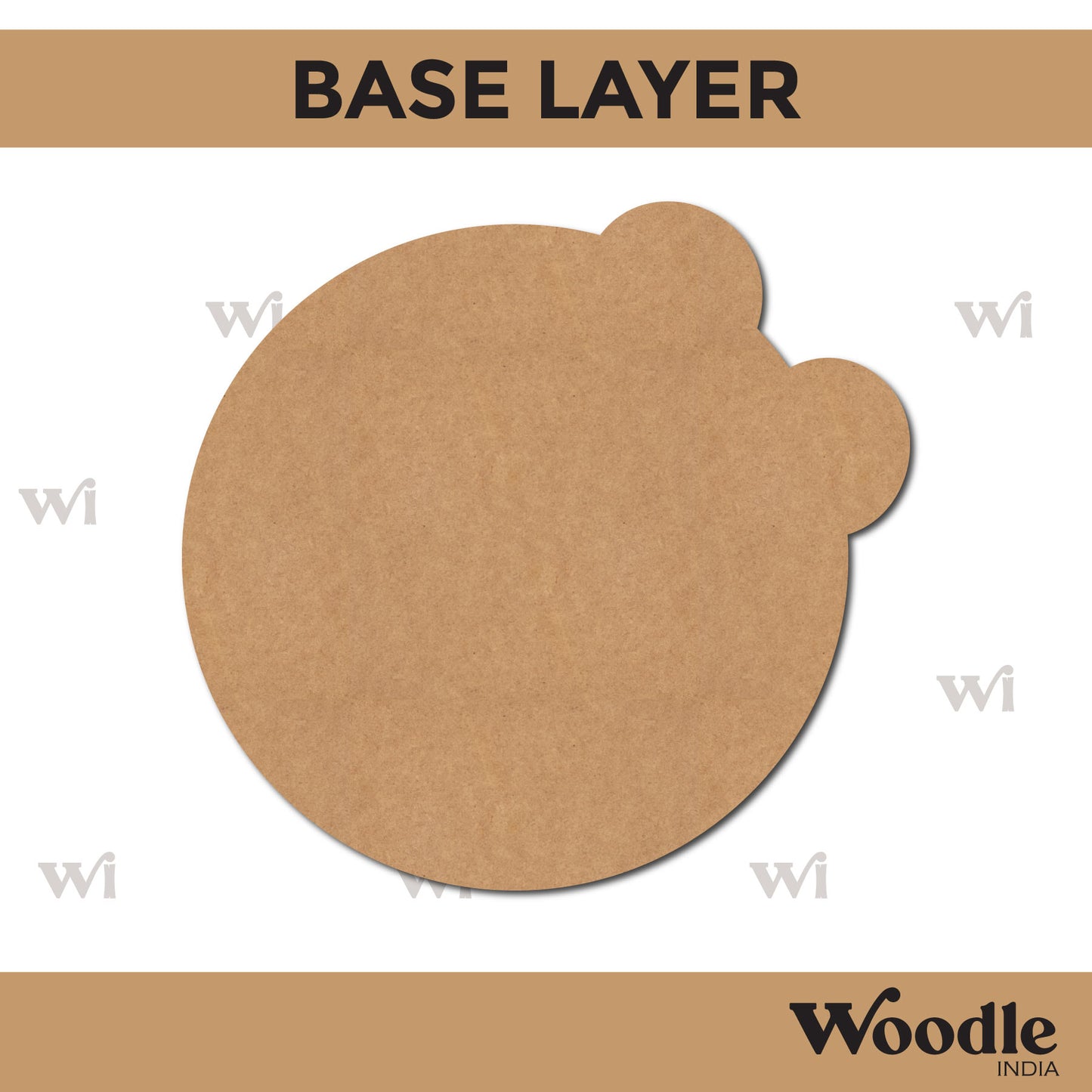 Teddy Bear Nameplate MDF Design