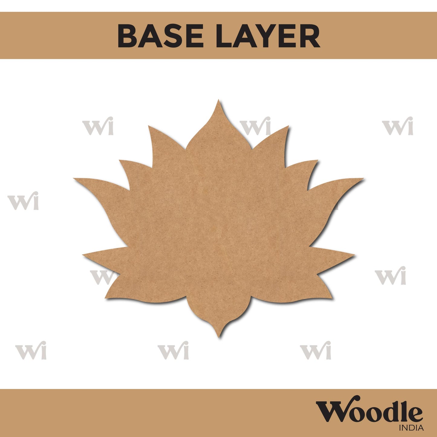 Lotus Reusable Rangoli Base MDF Design 3
