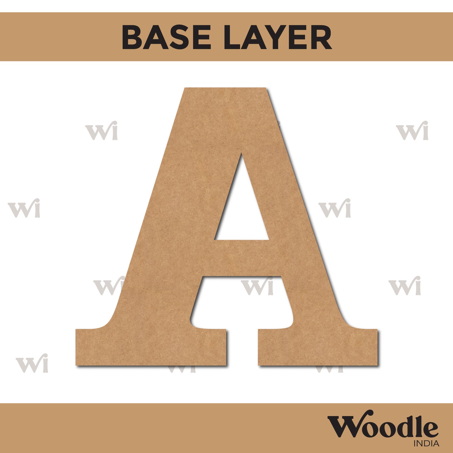 Alphabet Monogram Nameplate MDF Designs