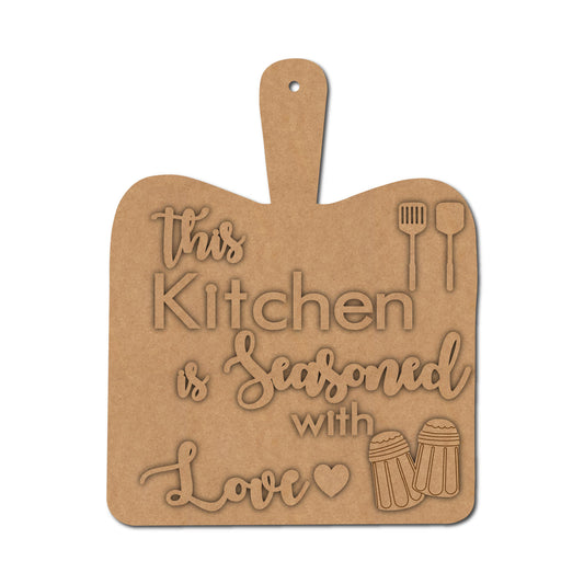 Chopping Board With Text MDF Design