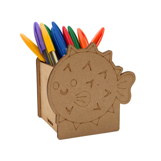 Puffer Fish Pen Stand MDF Design 1