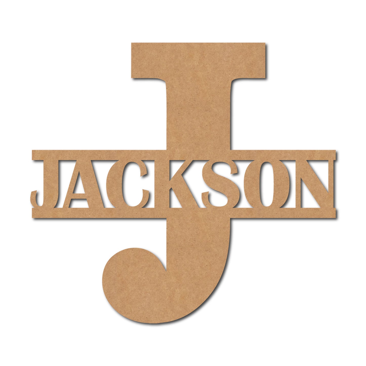 Alphabet Monogram Nameplate MDF Design 3
