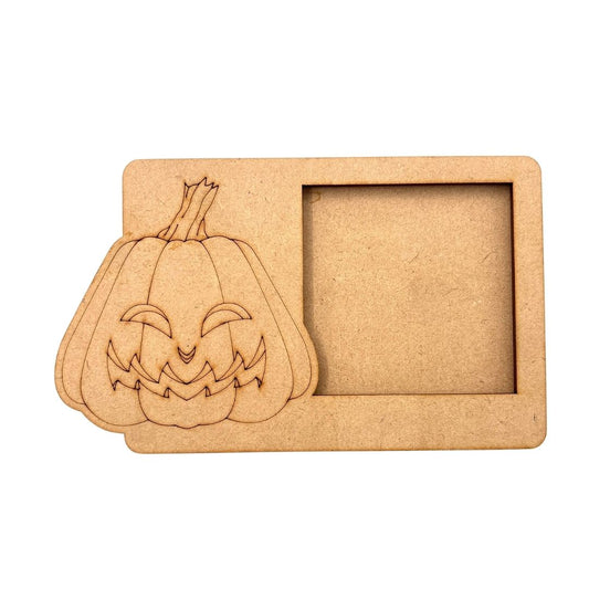 Halloween Pumpkin Three Layered Photo Frame MDF Design 1