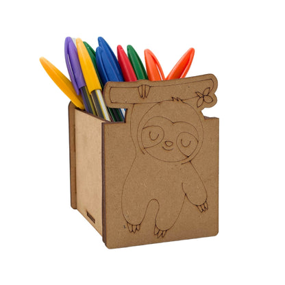 Sloth Pen Stand MDF Design 1